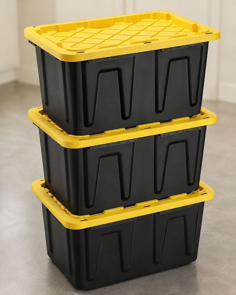 Stacked Yellowlidz crates